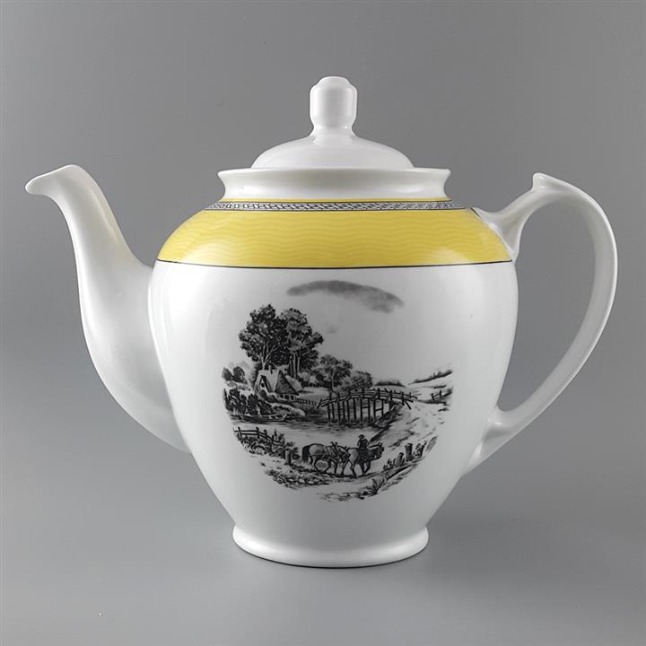 قوری چینی زرین ایران مدل ویلیج